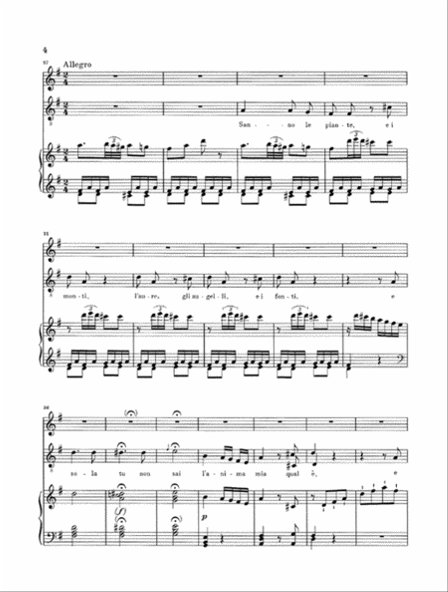 2 Duets for Soprano, Tenor and Piano Hob.XXVa:2 and 1 Piano Accompaniment scores gallery preview page 4