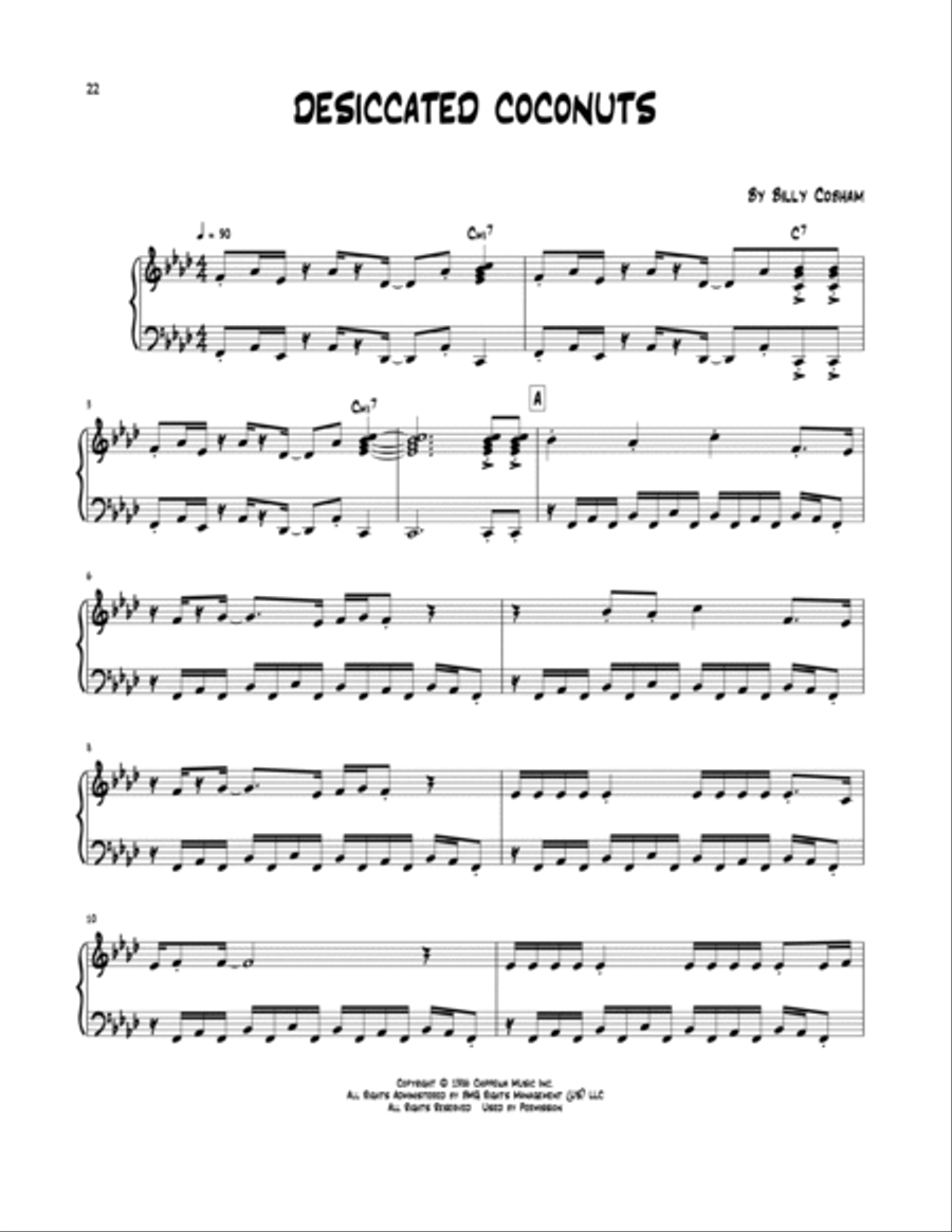 Desiccated Coconuts Piano scores gallery preview page 1