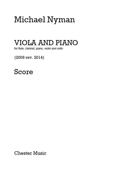 Viola and Piano (2009 revised 2014)