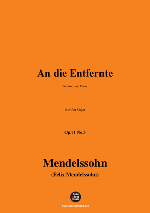 F. Mendelssohn-An die Entfernte,Op.71 No.3,in A flat Major