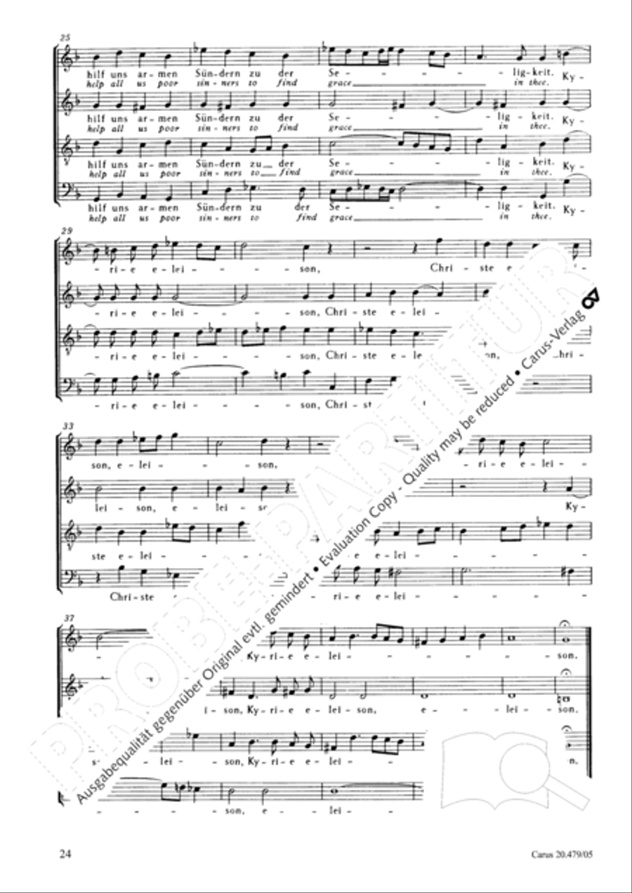 St. Matthew Passion (Matthaus-Passion) 4-Part scores gallery preview page 25