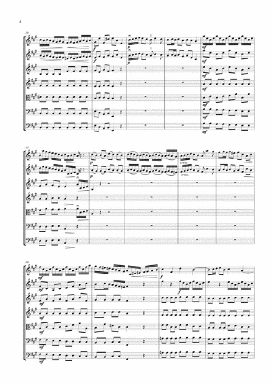 Arrival of the Queen of Sheba for 2 solo violins and strings String Orchestra scores gallery preview page 4