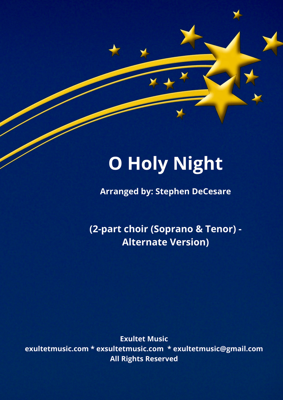 O Holy Night (2-part choir (Soprano & Tenor) - Alternate Version) 2-Part scores gallery preview page 1