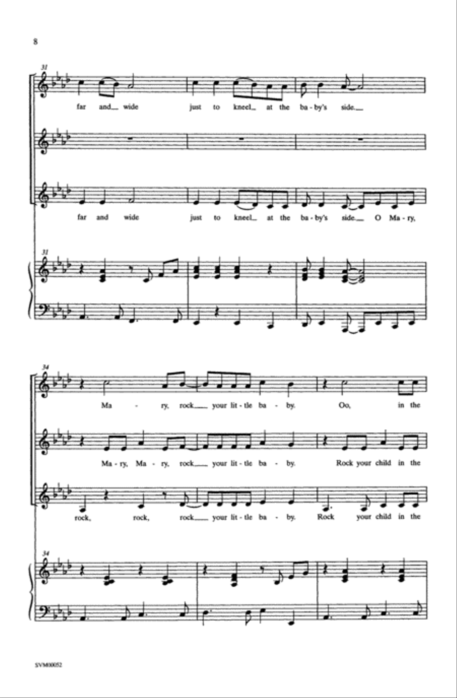 Mary mary rock your little baby sheet music top