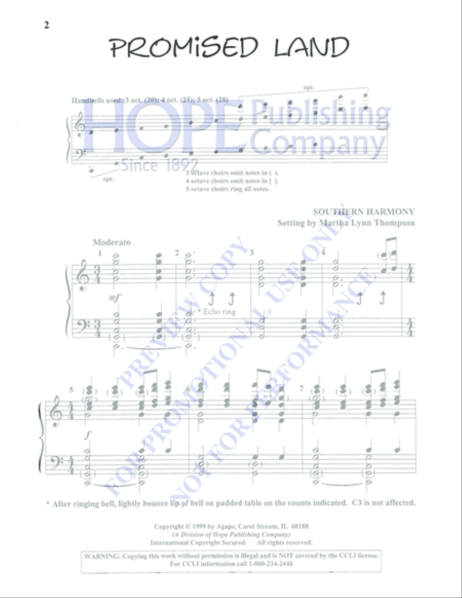 Promised Land 5-Octaves scores gallery preview page 2