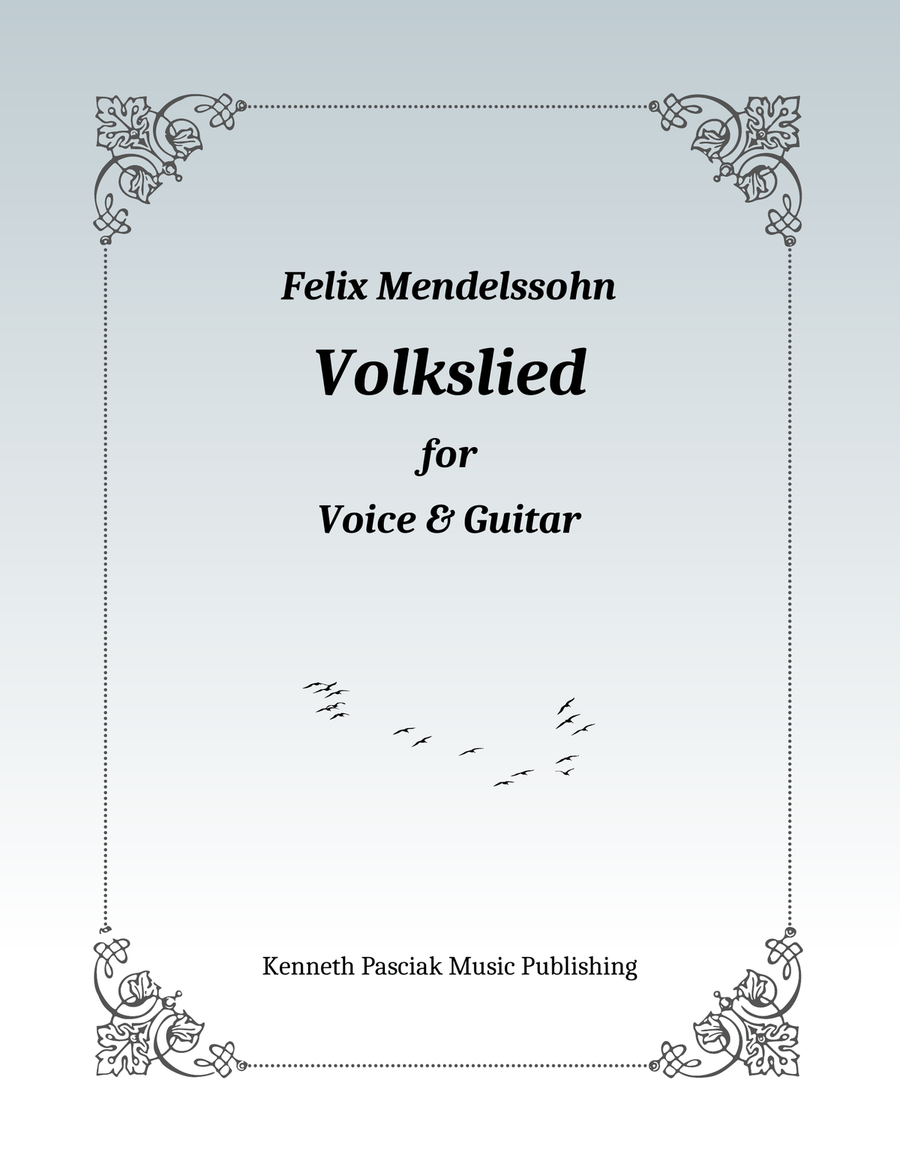 Volkslied (for Voice & Guitar) Acoustic Guitar scores gallery preview page 1