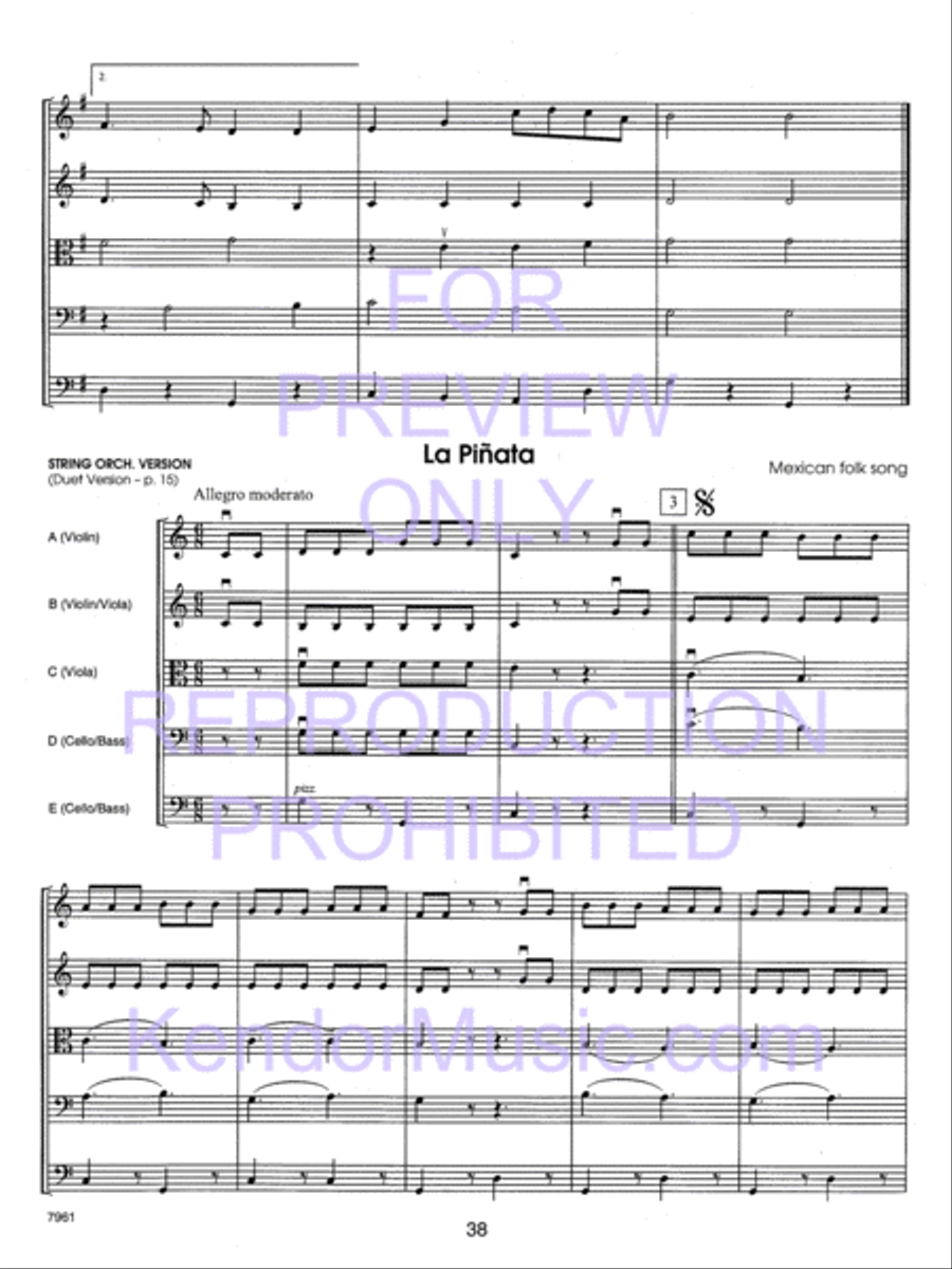 Holiday Strings (Score) String Orchestra scores gallery preview page 39