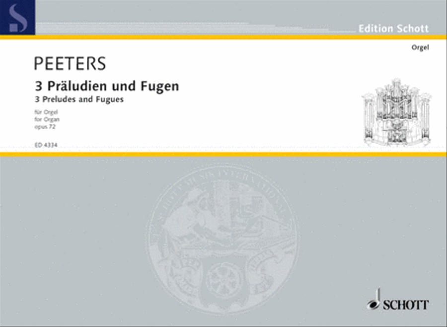 Preludes And Fugues 3 Op. 72 Organ scores gallery preview page 1
