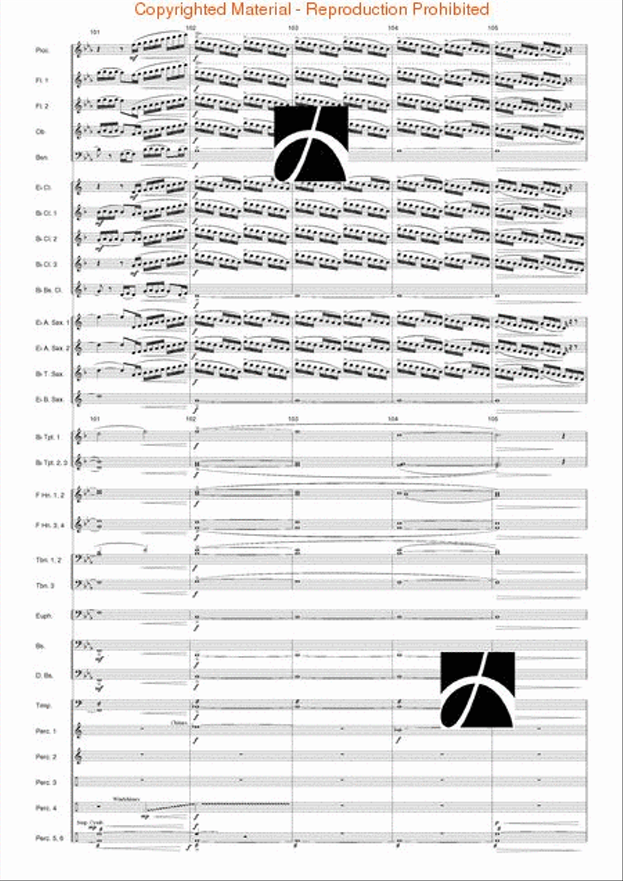 Hymn to the Infinite Sky Concert Band scores gallery preview page 22