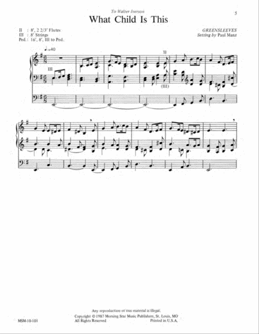 Improvisations for the Christmas Season, Set 2 Organ scores gallery preview page 2