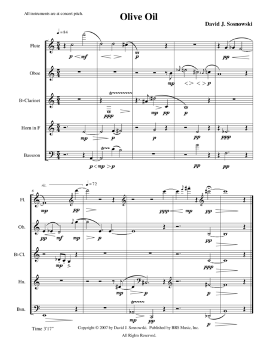 Ingredients in a Sauce Woodwind Quintet scores gallery preview page 2