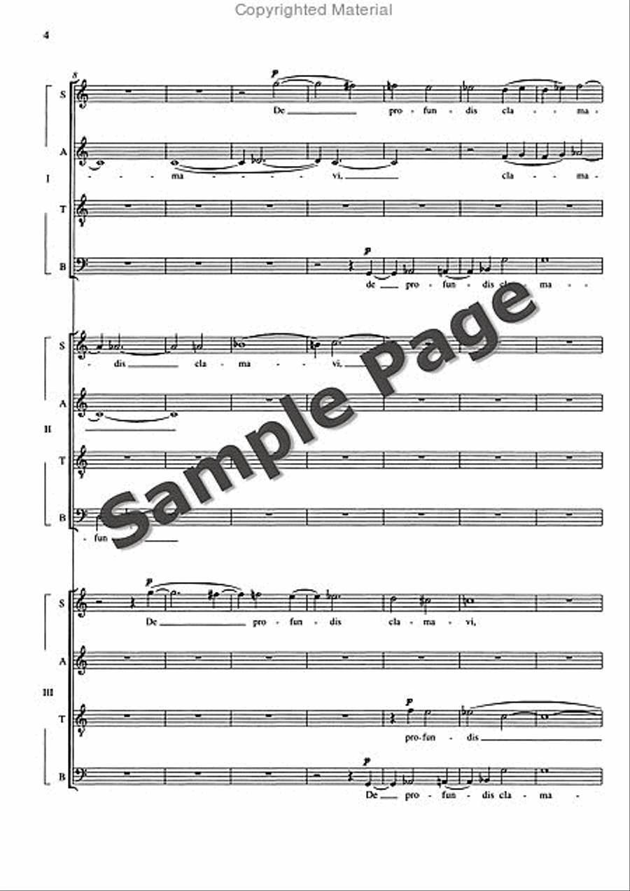 De Profundis De Profundis 4-Part scores gallery preview page 5