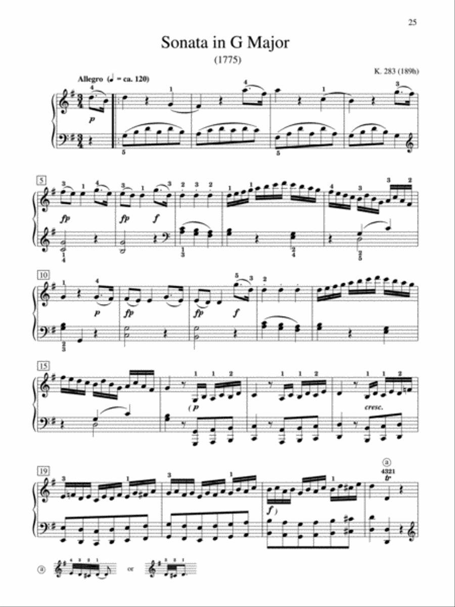 Mozart -- Selected Intermediate to Early Advanced Piano Sonata Movements Piano Solo scores gallery preview page 5