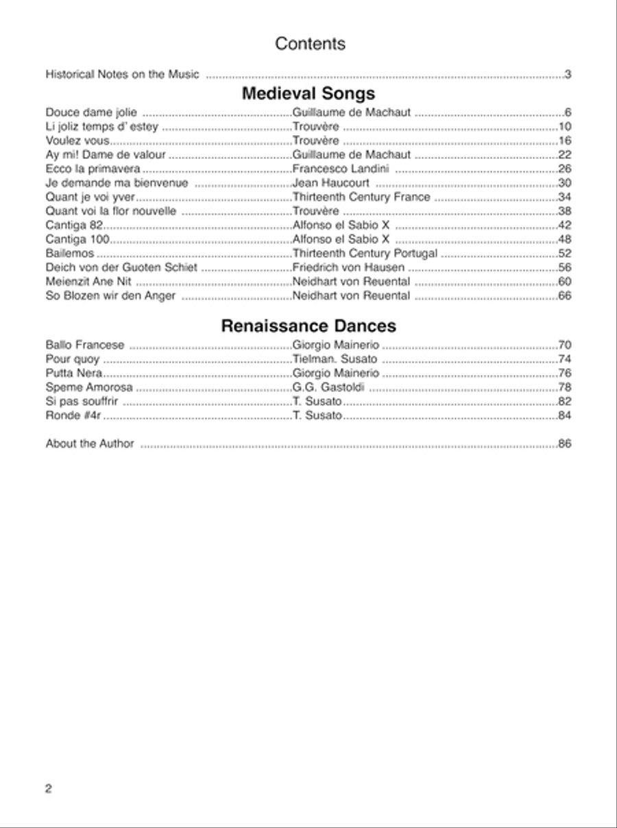Medieval and Renaissance Music for Folk Harp Pedal Harp scores gallery preview page 3