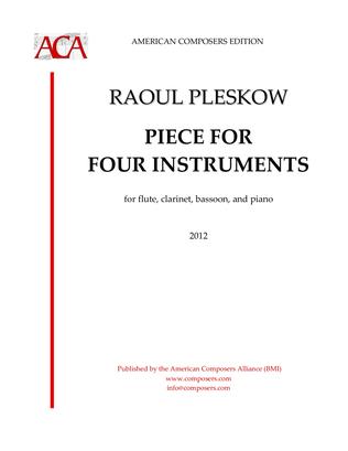 [Pleskow] Piece for Four Instruments