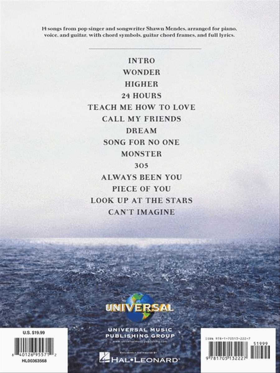 Shawn Mendes – Wonder Piano, Vocal, Guitar scores gallery preview page 7