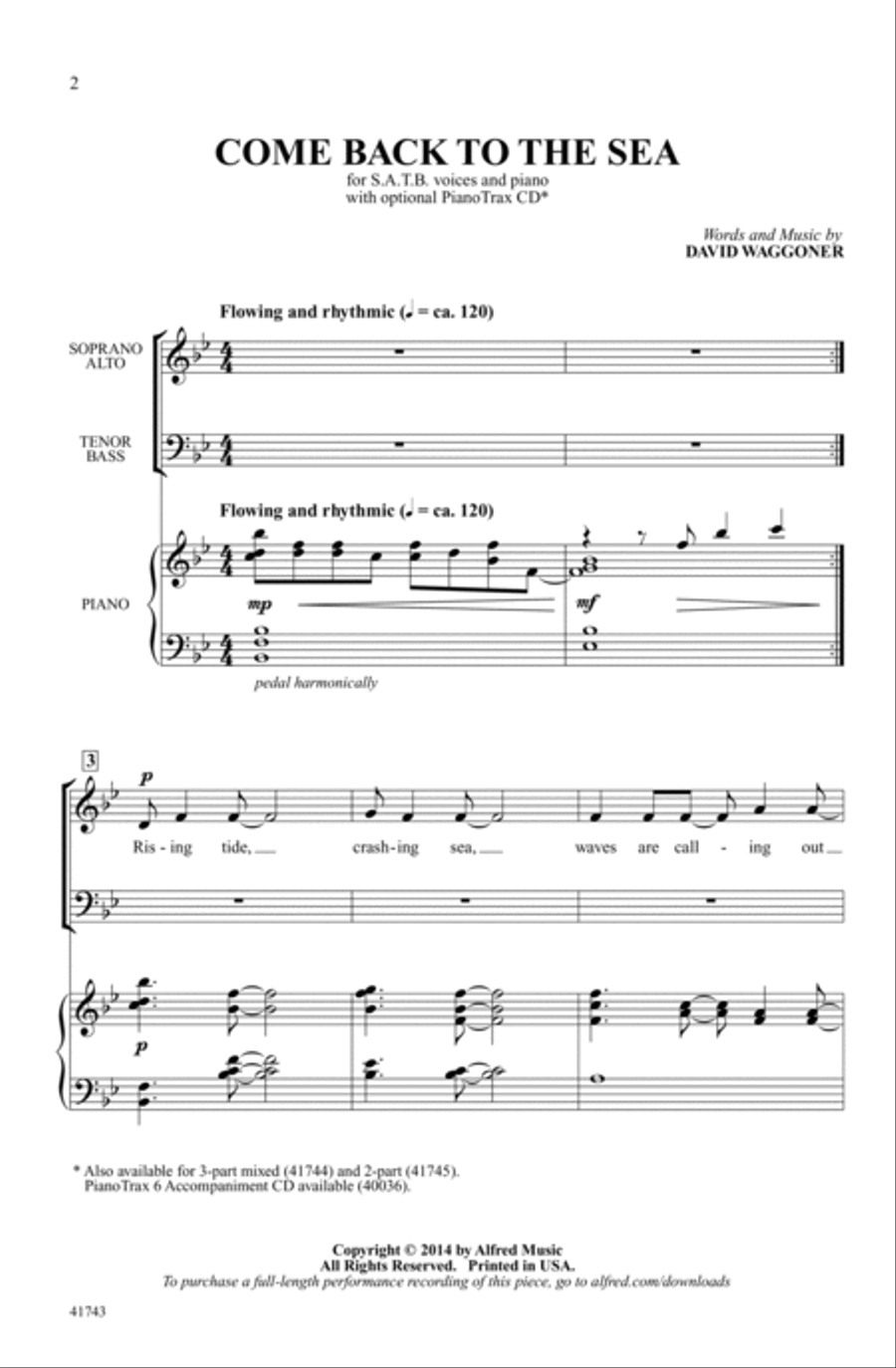 Come Back to the Sea Come Back to the Sea Choir scores gallery preview page 1