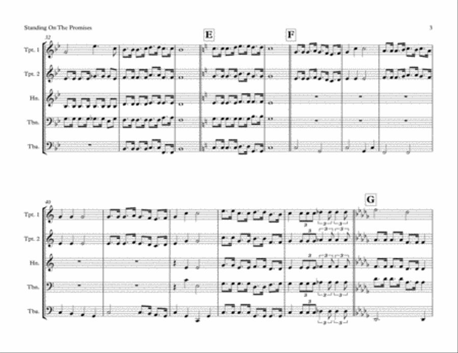 Standing On The Promises Brass Ensemble scores gallery preview page 3