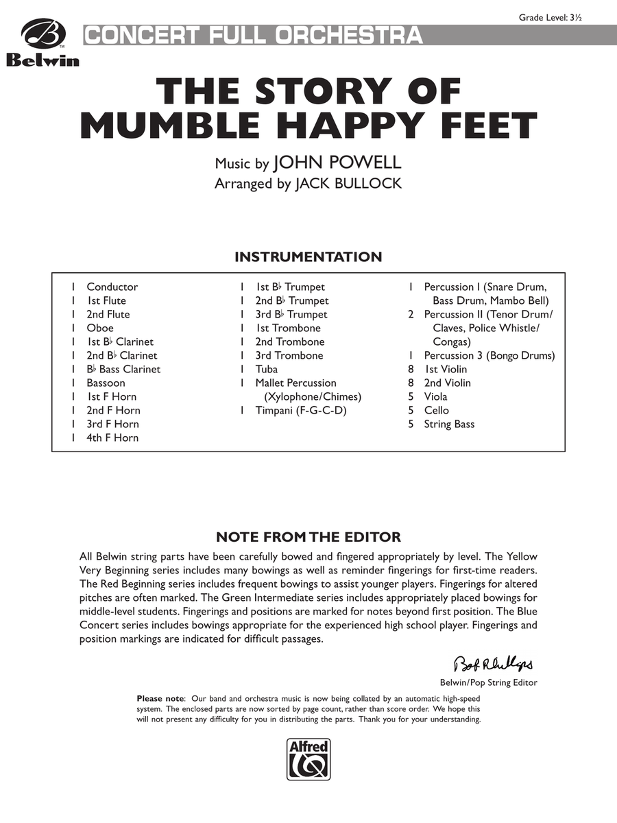 The Story of Mumble Happy Feet: Score