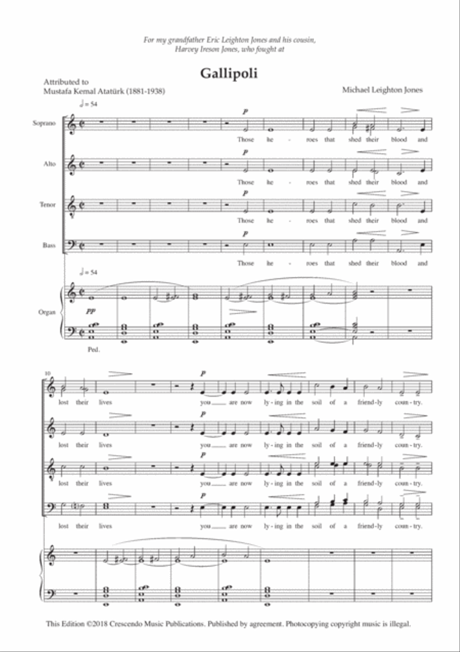 Gallipoli 4-Part scores gallery preview page 2