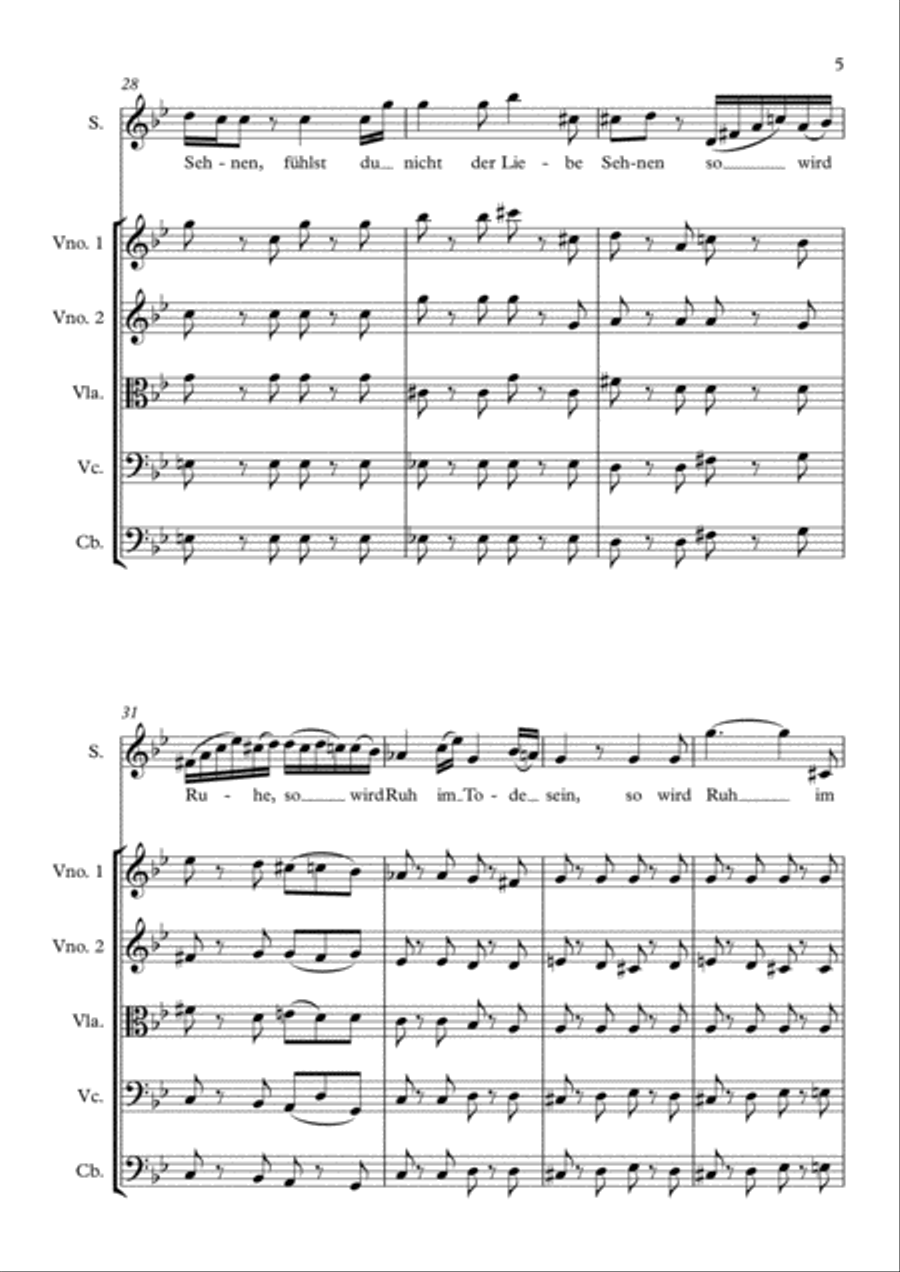 Magic Flute - Ach, Ich Fulls - W.A. Mozart Small Ensemble scores gallery preview page 6