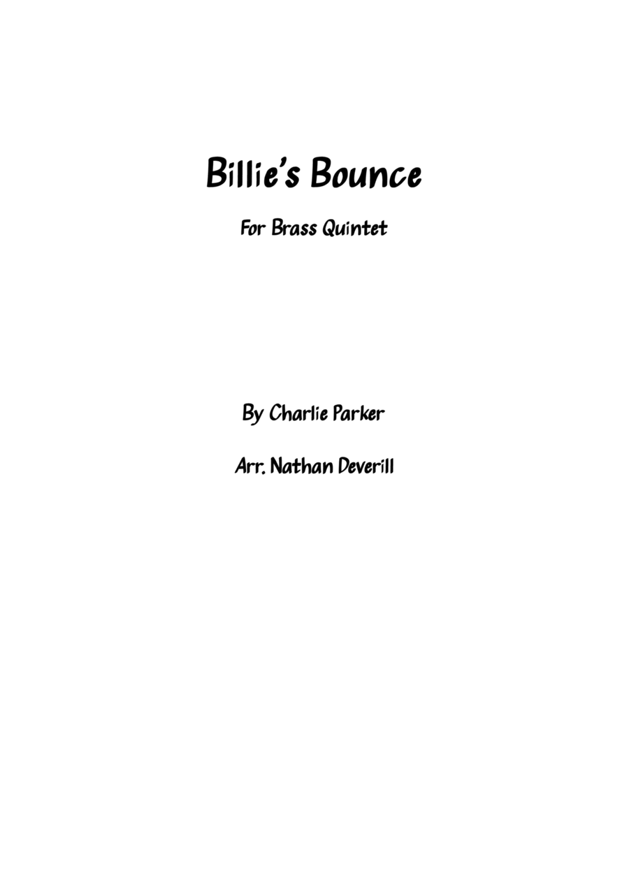 Billie's Bounce (bill's Bounce) Brass Ensemble scores gallery preview page 1