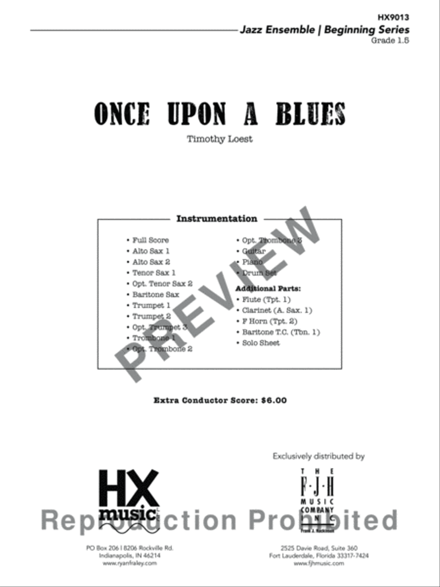 Once Upon a Blues Jazz Ensemble scores gallery preview page 2