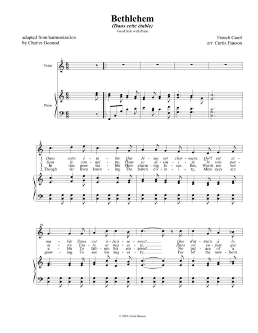 Bethlehem Bethlehem Voice Solo scores gallery preview page 1