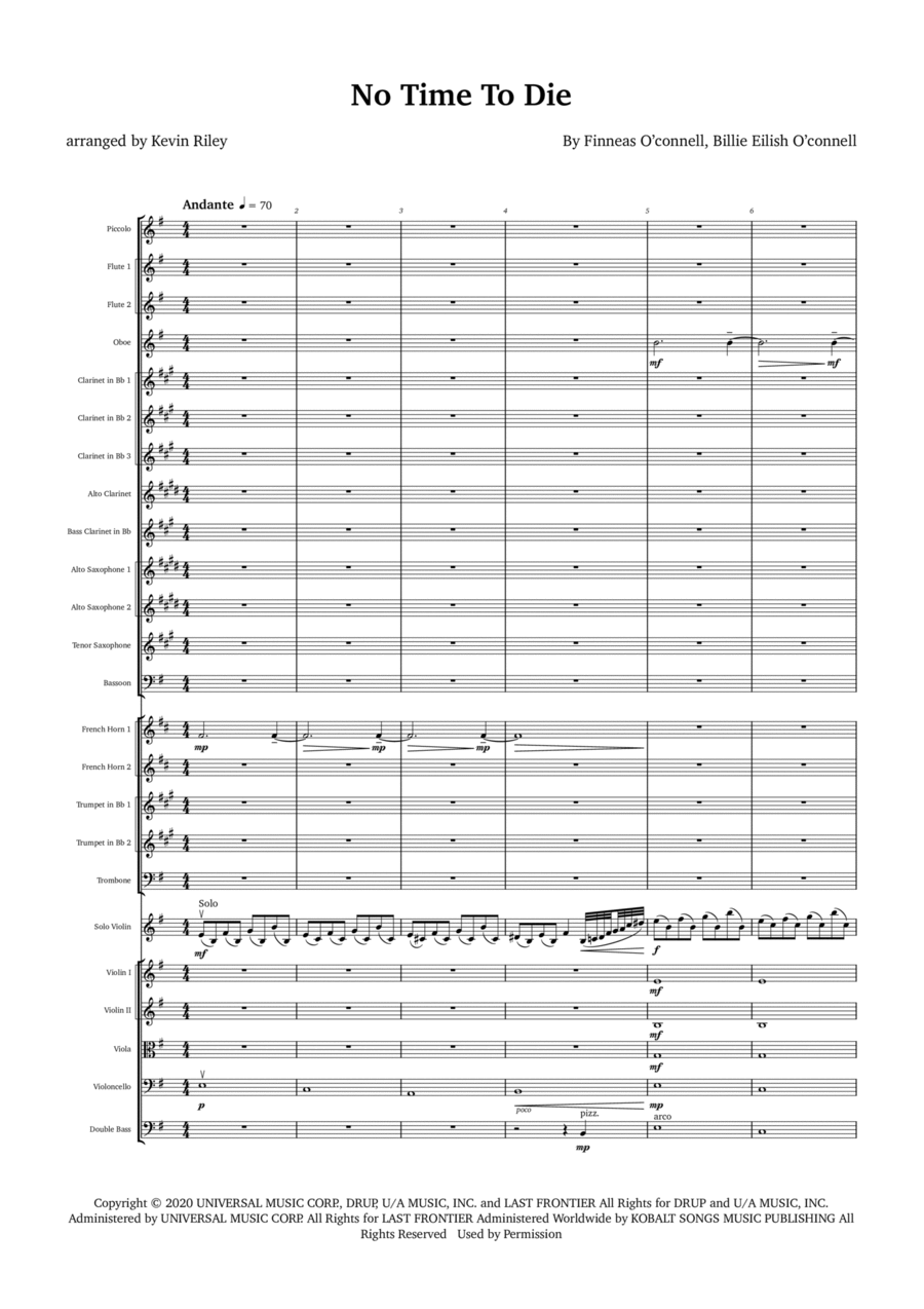No Time To Die Full Orchestra scores gallery preview page 1