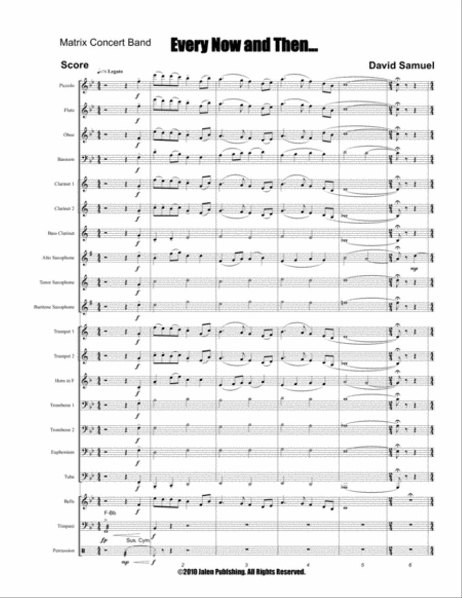 Every Now and Thena!! Concert Band scores gallery preview page 2