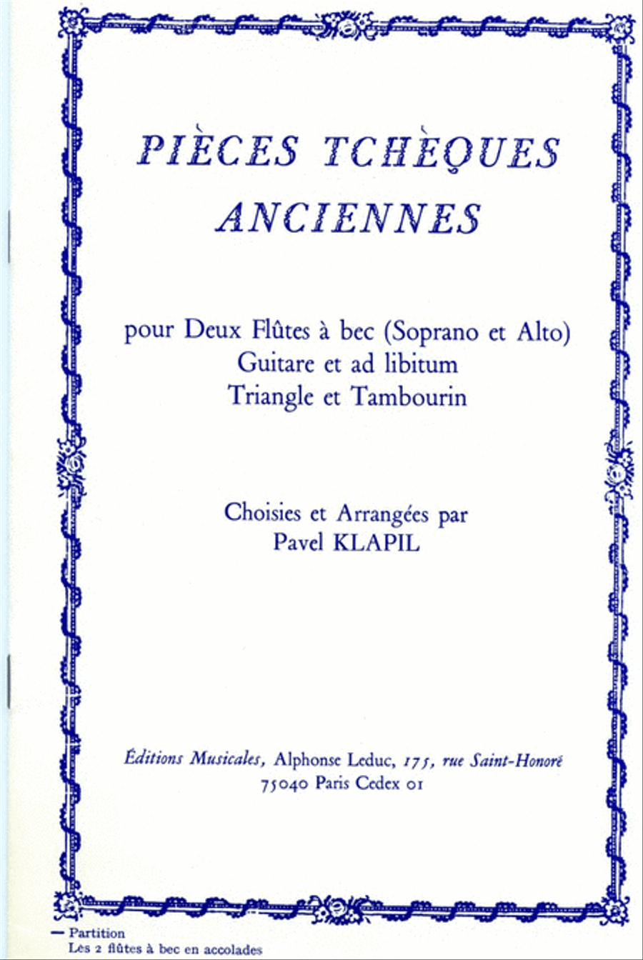 Pieces Tcheques Anciennes (recorder & Other Instruments) Recorder scores gallery preview page 1