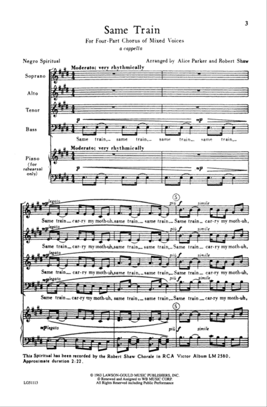 Same Train 4-Part scores gallery preview page 16