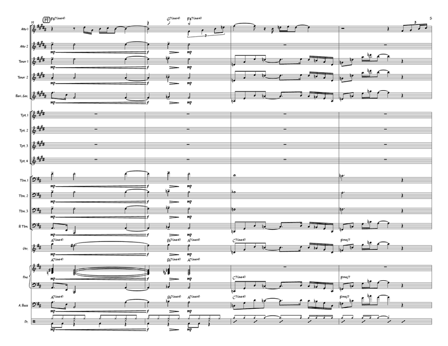 Save Your Love For Me Jazz Ensemble scores gallery preview page 5