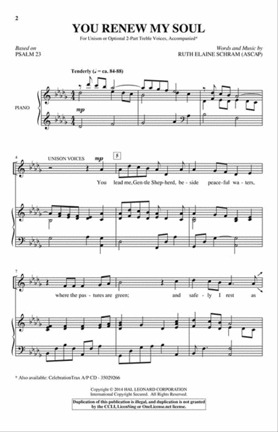 You Renew My Soul You Renew My Soul Unison Choir scores gallery preview page 2