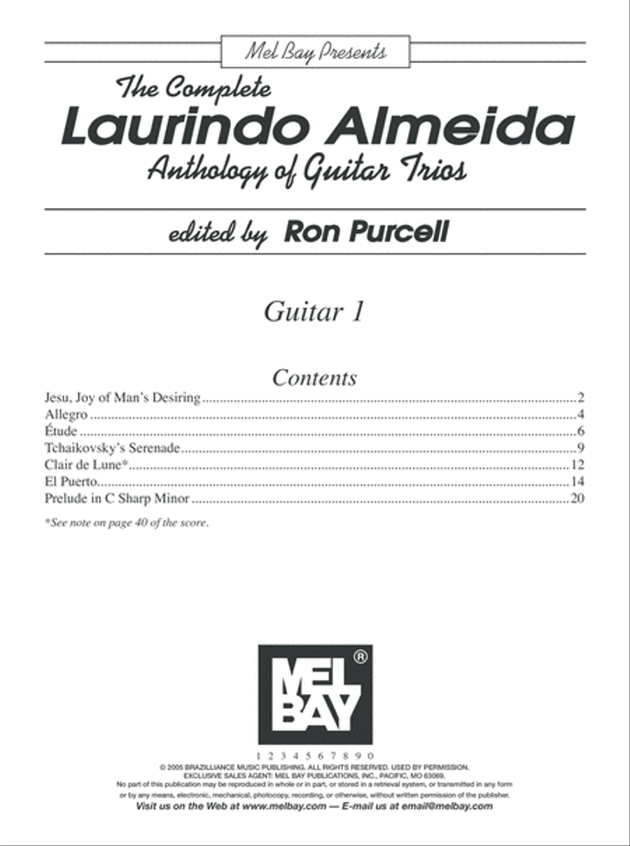 The Complete Laurindo Almeida Anthology of Guitar Trios Guitar Ensemble scores gallery preview page 2