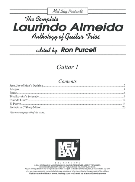 The Complete Laurindo Almeida Anthology of Guitar Trios