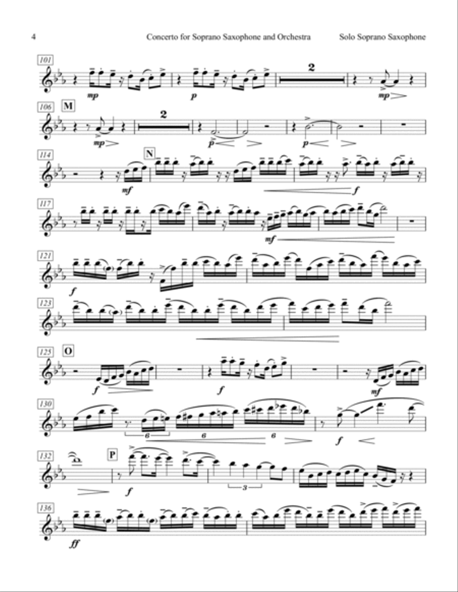 Concerto for Soprano Saxophone Soprano Saxophone scores gallery preview page 6