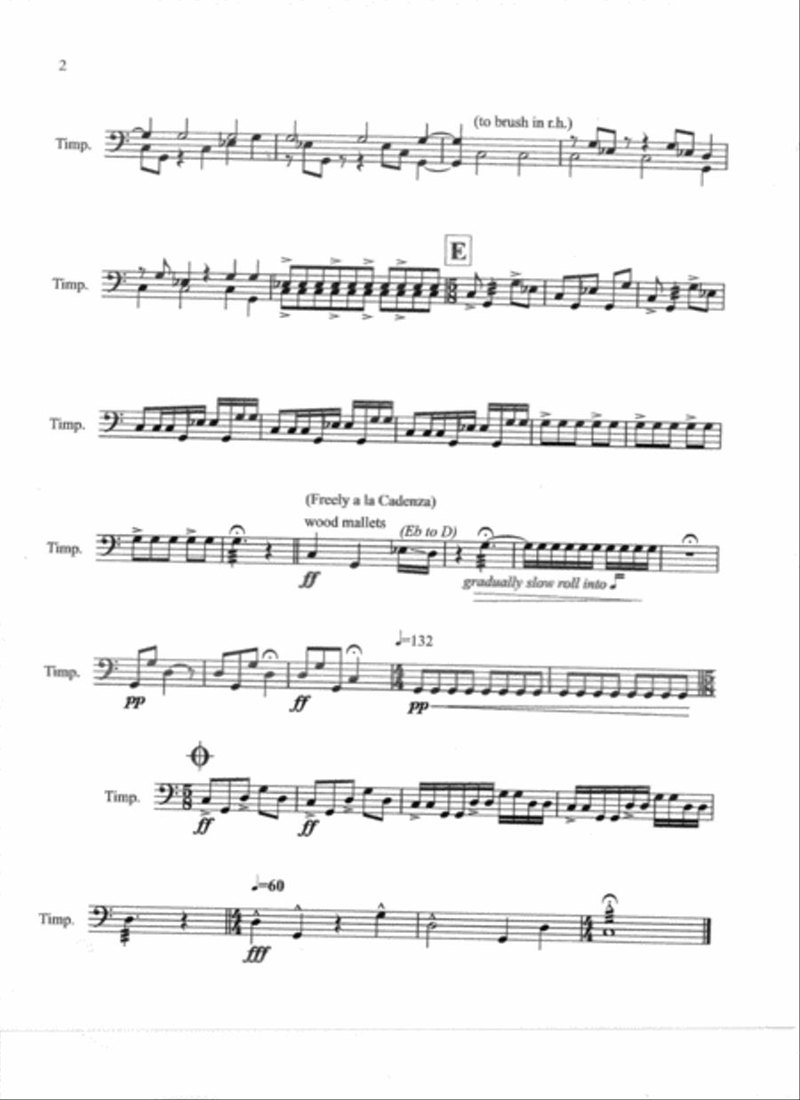 Three Movements for Timpani Percussion scores gallery preview page 2
