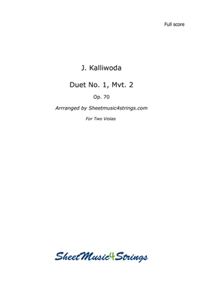 Kalliwoda, J. - Duet No.1, Mvt. 2, Op. 70 for Two Violas
