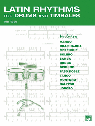 Book cover for Latin Rhythms for Drums and Timbales