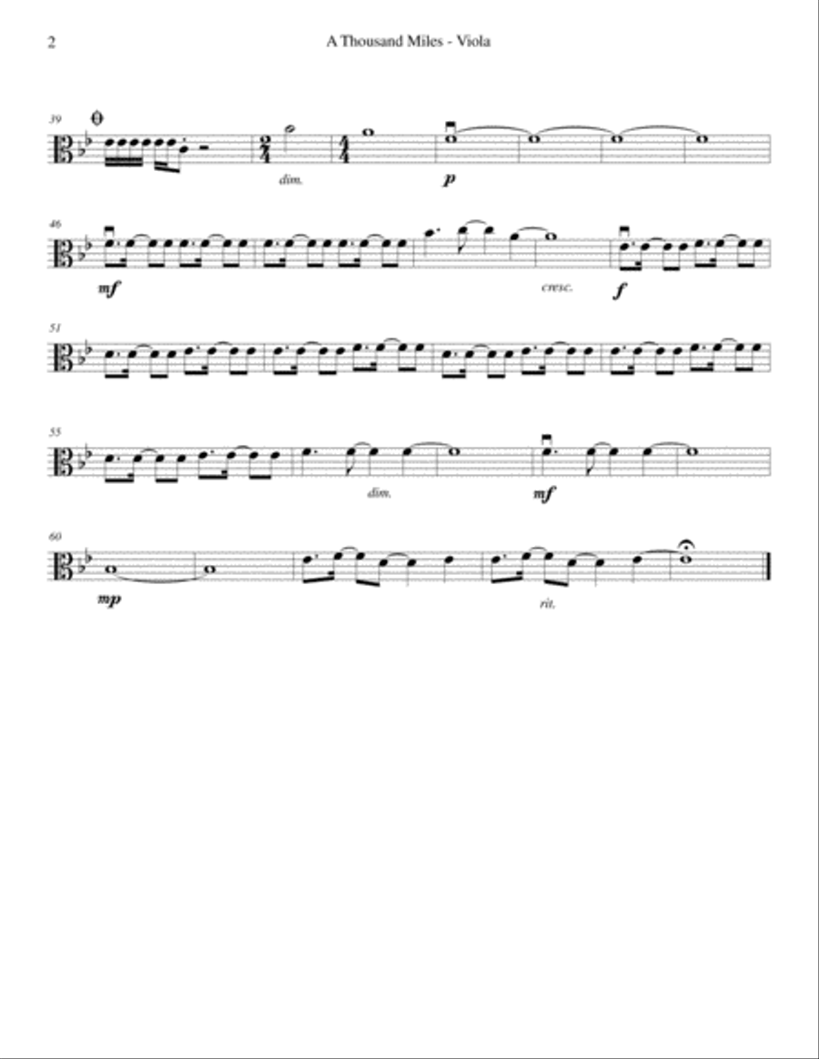 A Thousand Miles String Quartet scores gallery preview page 6