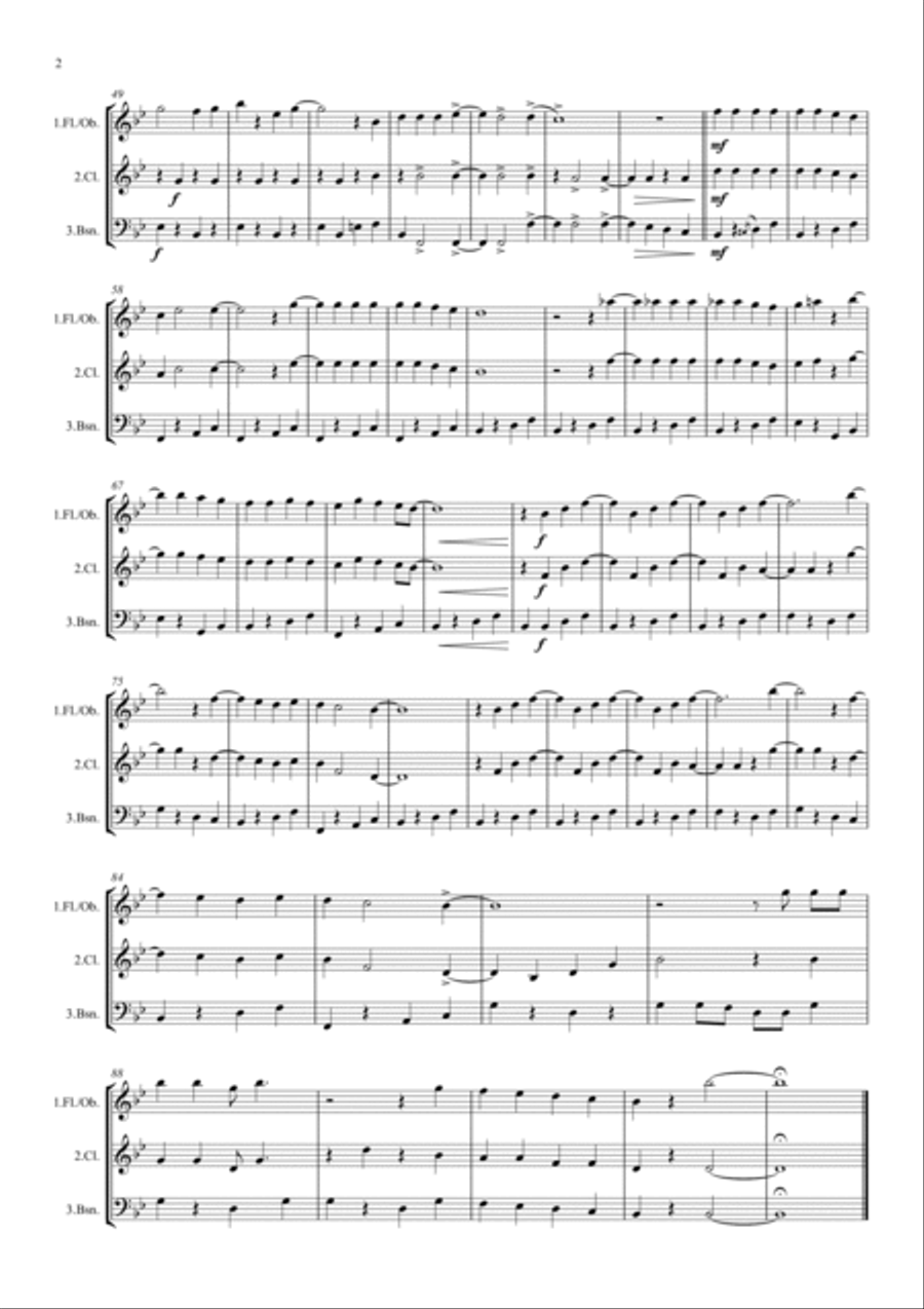 Ob-La-Di, Ob-La-Da Woodwind Trio scores gallery preview page 3