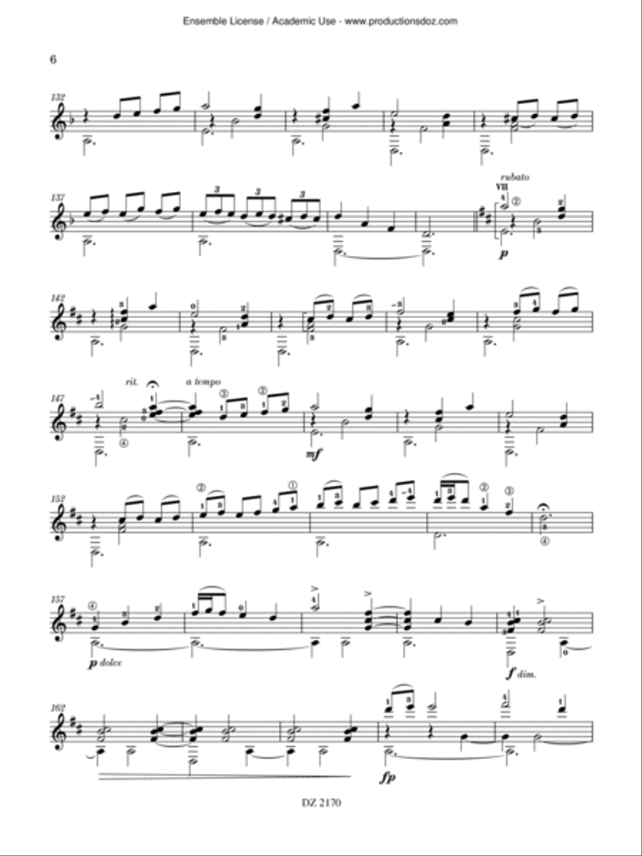Vals for Atom Classical Guitar scores gallery preview page 6
