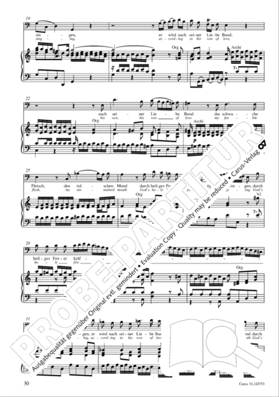 Heart and mouth and thought and action (Herz und Mund und Tat und Leben) (Herz und Mund und Tat und Leben) 4-Part scores gallery preview page 31