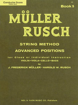 Book cover for Muller-Rusch String Method Book 5 - Score/Piano
