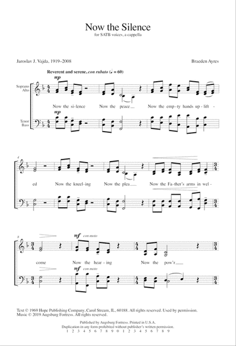 Now the Silence 4-Part scores gallery preview page 2