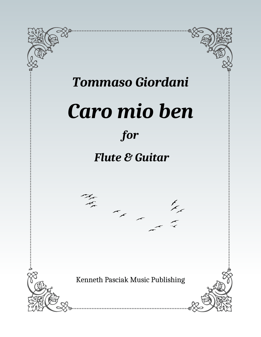 Caro mio ben (for Flute or Violin & Guitar) Chamber Music scores gallery preview page 1