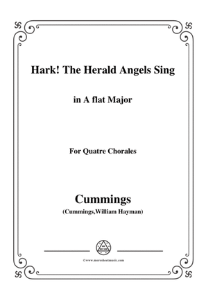 Book cover for Cummings-Hark! The Herald Angels Sing,in A flat Major,for Quatre Chorales