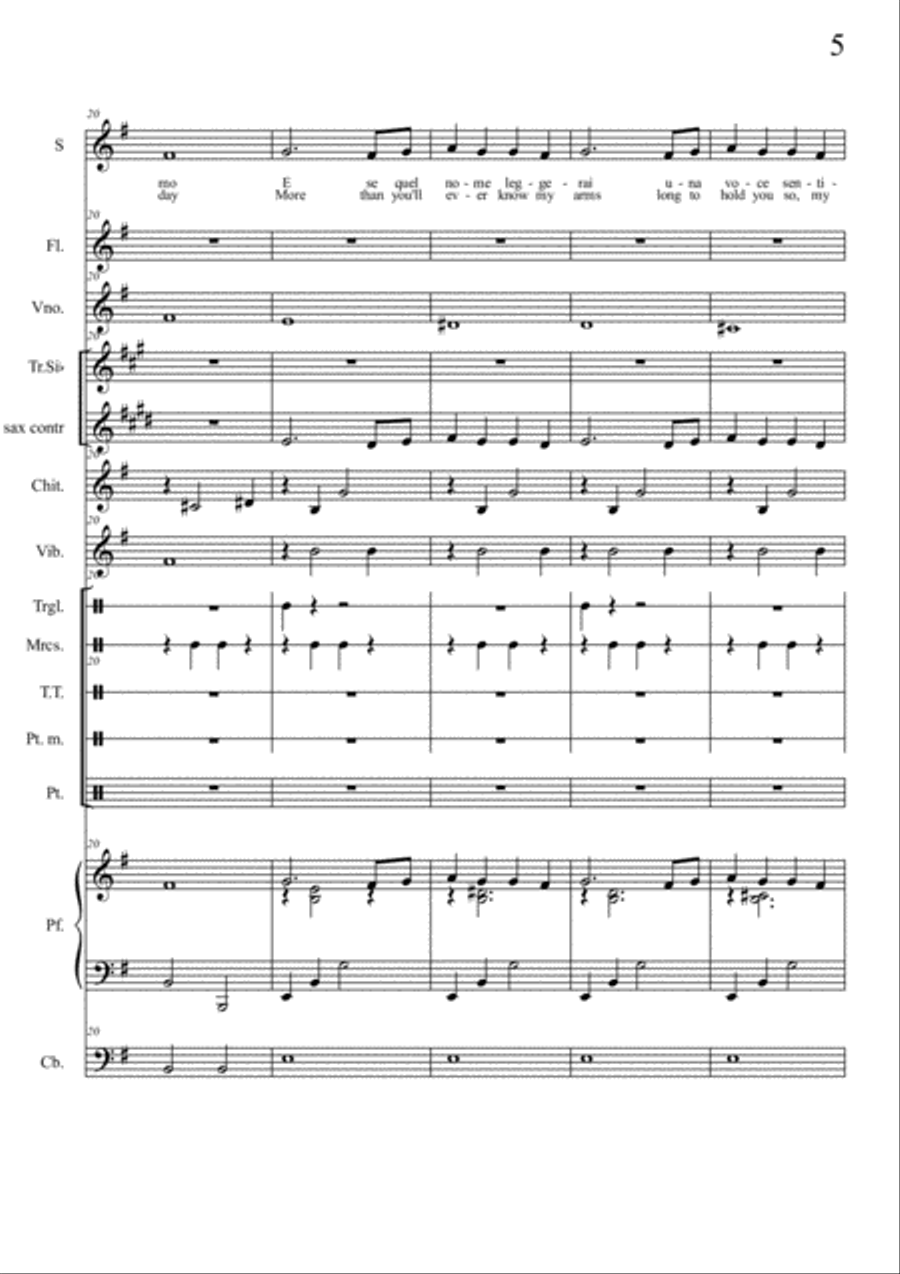 More (ti Guarderò Nel Cuore) Large Ensemble scores gallery preview page 5