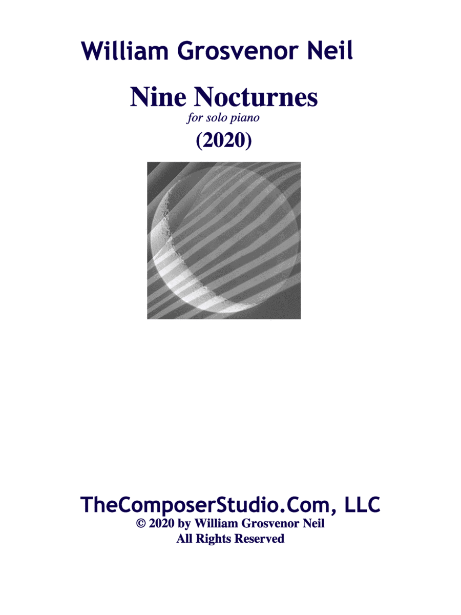 Nine Nocturnes for solo piano Piano Solo scores gallery preview page 1